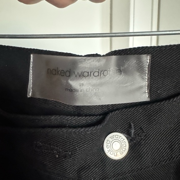 Naked Wardrobe Black Flare & Wide Leg Jeans - Picture 6 of 6